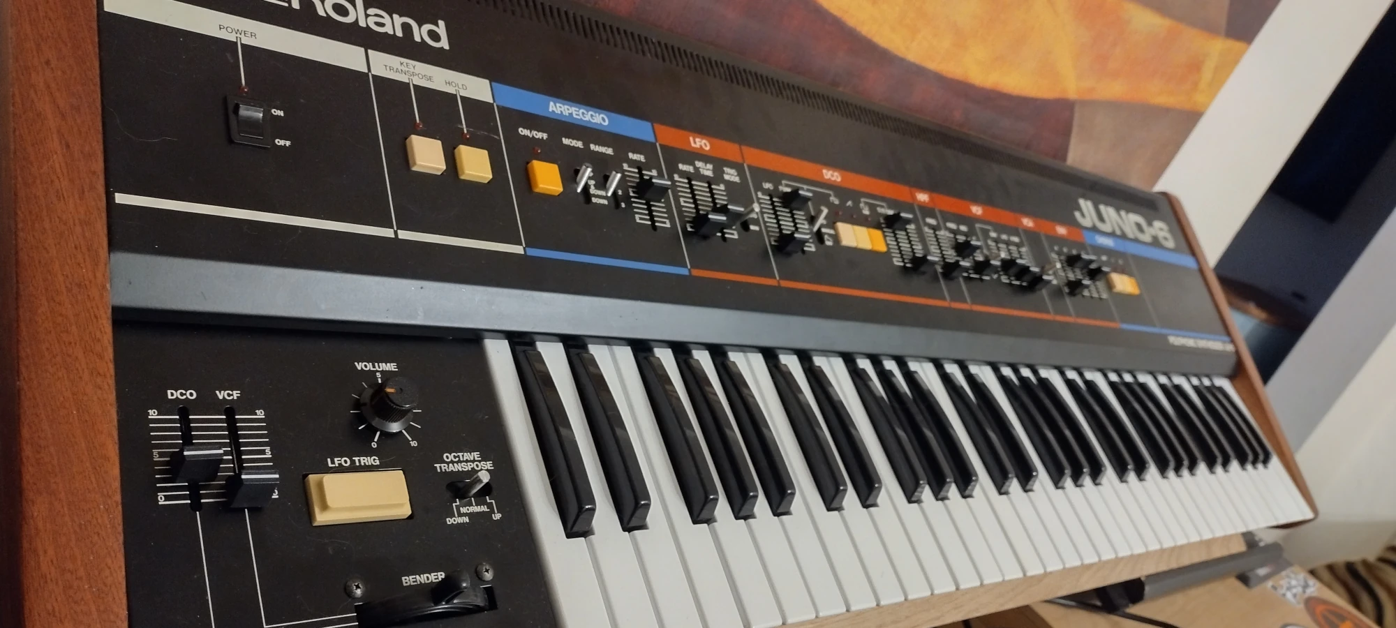 A fully restored Juno 6